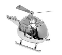Silver Plate Helicopter Money Box